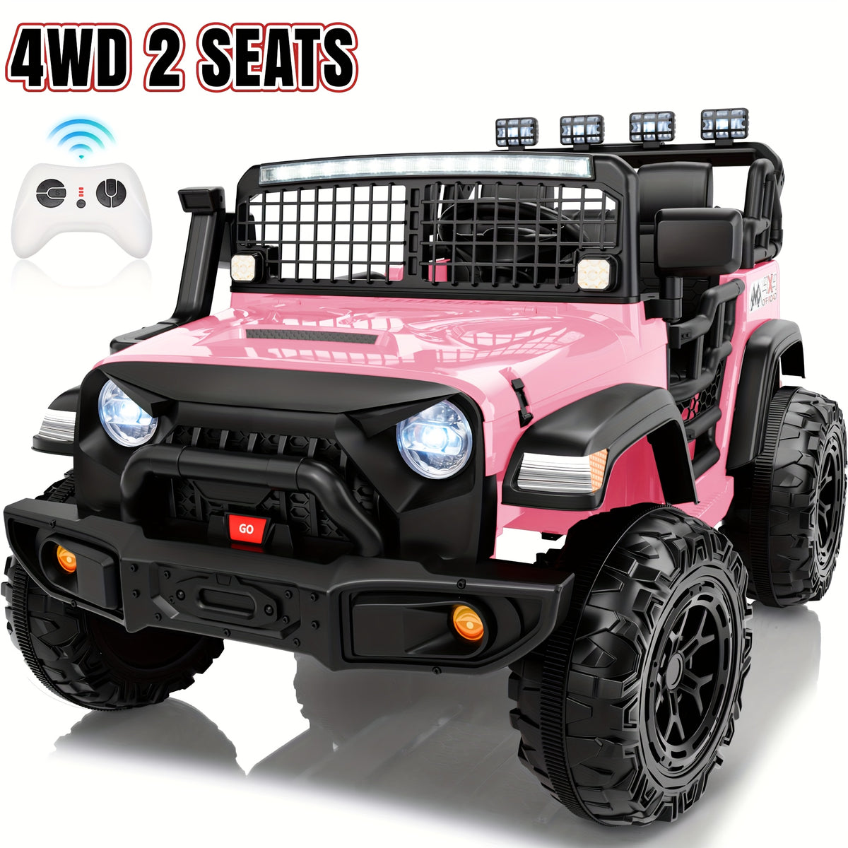 36V 4WD Kids Ride-On UTV Car with Parent Remote Control, 2 Seater, Music, LED Lights, All-Terrain Vehicle for Outdoor Fun, Ideal Gift for Boys & Girls