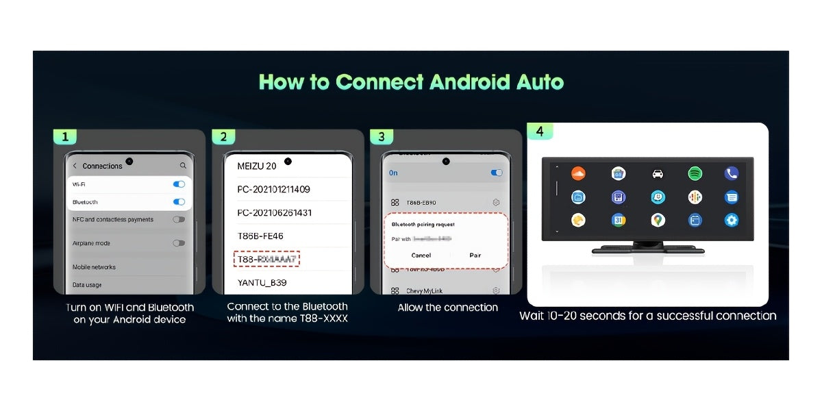 CarPlay Screen — LAMTTO 10.25-Inch In-Cell Display for Wireless Phone Integration and In-Car Apps
