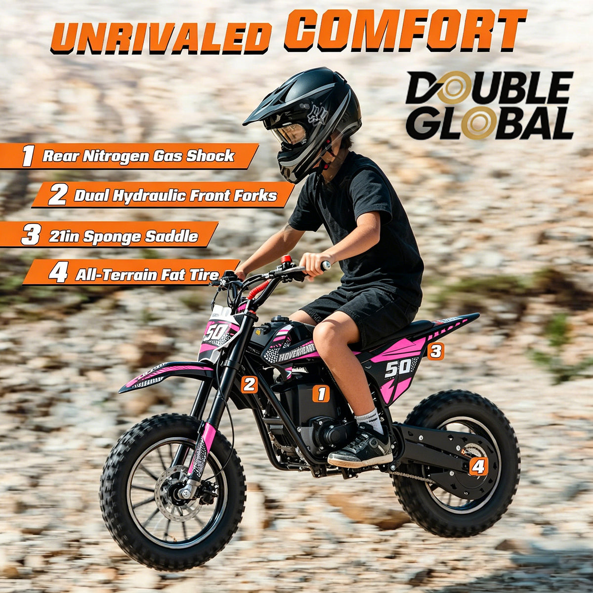 New gasoline mini off-road vehicle DB008, 49 CC four stroke off-road vehicle, rear shock absorber, metal frame, disc brake, maximum load of 165Lbs, maximum 25Mph, no need for mixed oil, random water cup included