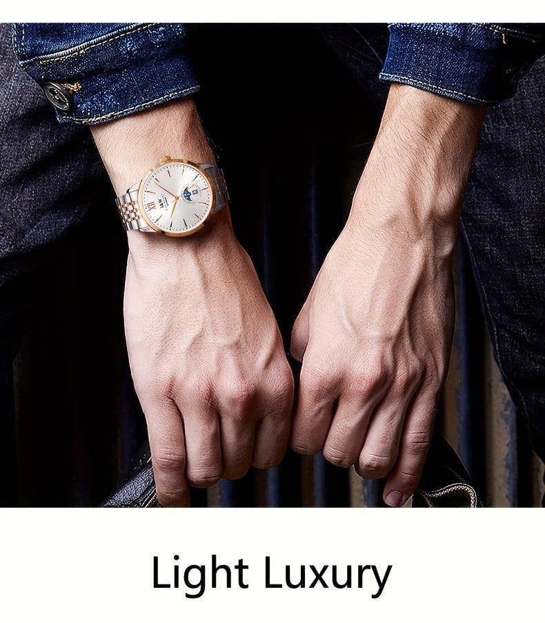 Carnival High-end Brand Mechanical Watches for Men Stainless Steel Faux Sapphire Mirror Fashion Sports Watches for Men Holiday Gifts
