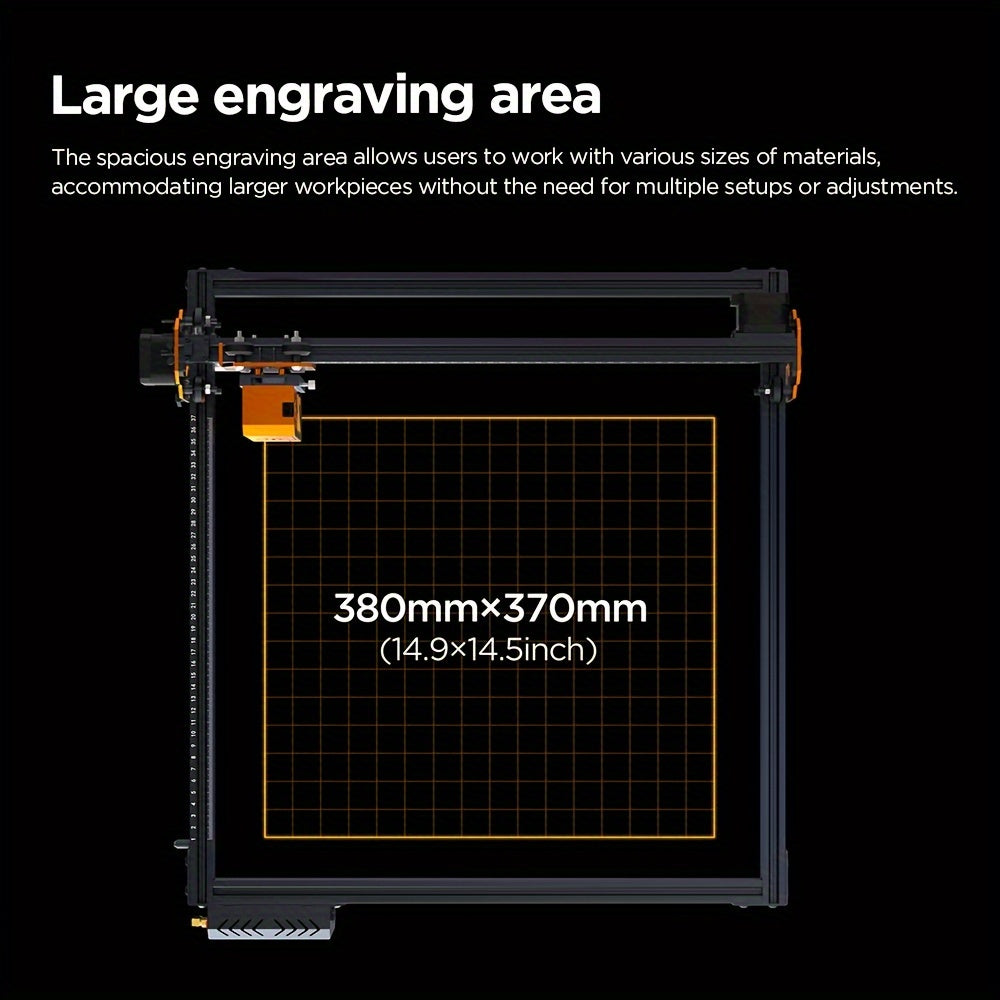 ACMER P1S Pro Laser Engraving Machine, 6W Laser with Z-Axis Lifting Module, WiFi Module, Engraving Accuracy of 0.01mm, 380mm X 370mm Work Area, Diode CNC Machine Tool Blue Light Laser Cutter, Ideal for DIY Craft Enthusiasts, Great Mother's Day Gift