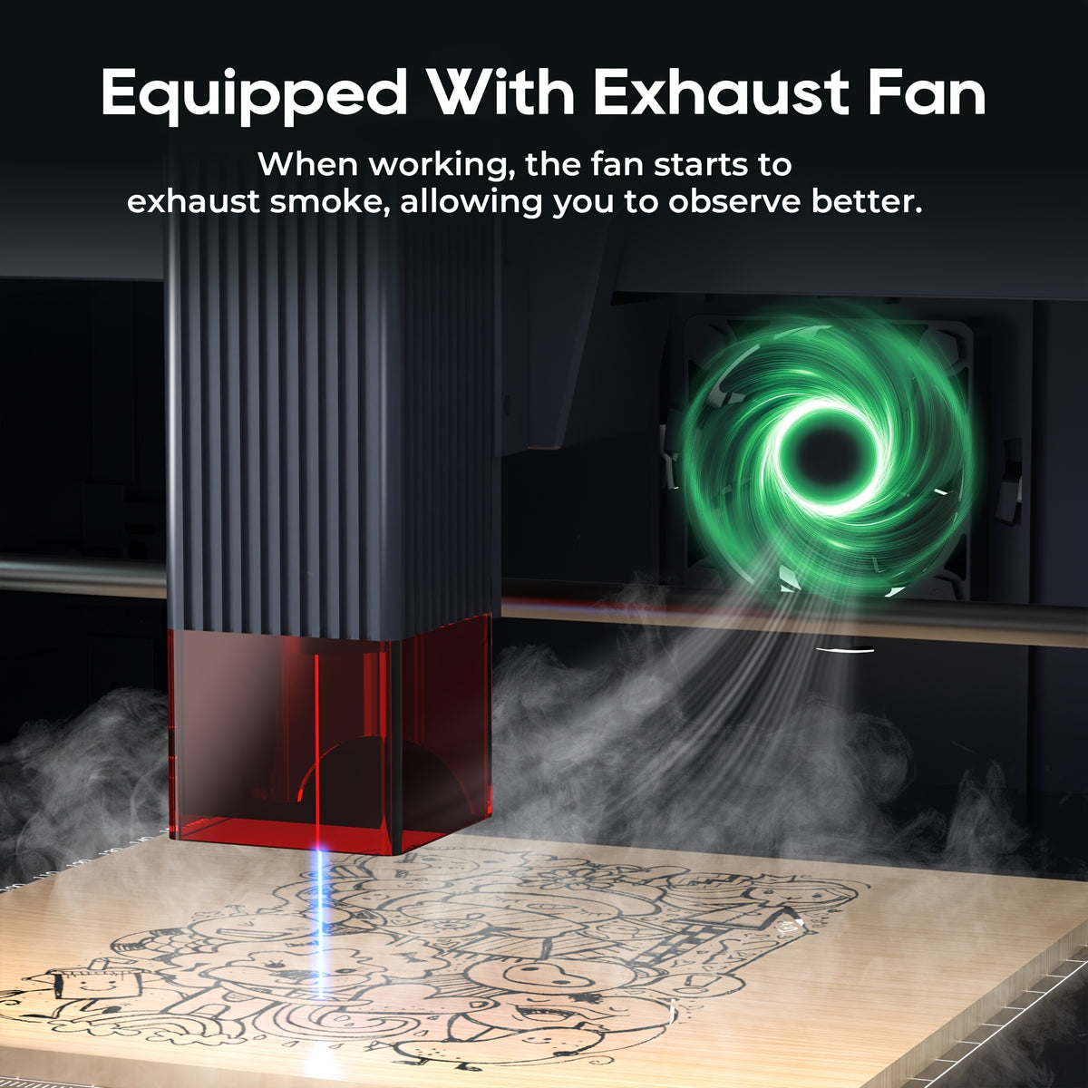 ACMER K1 Laser Engraver: A 2500mW Desktop Laser Engraving Machine With A 150×150mm Working Area And A 0.08mm Fine Engraving Spot. This Compact Laser Cutter Is Ideal For Wood, Plywood, And Acrylic Materials, Meeting The Needs Of Crafters And Small Bu