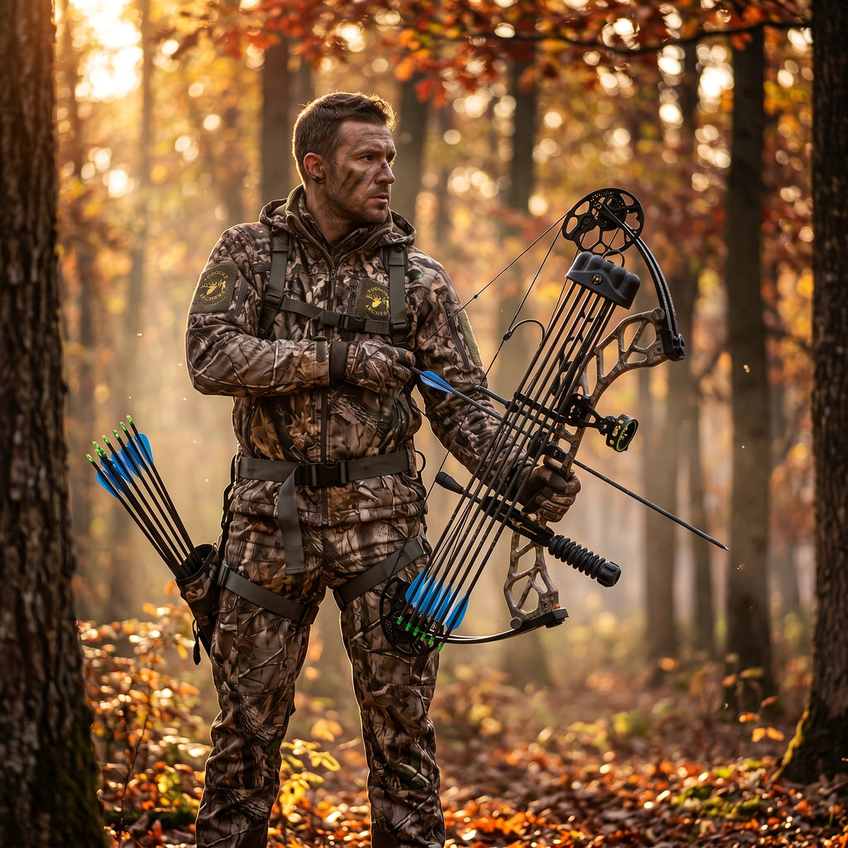 2026 Upgraded Version | A Hunter's First Bow | Ready to Shoot Out of Box - GRwolf Compound Bow Set for Adults, 19-31" Draw Length 19-70 Lbs Draw Weight, 320 FPS Speed, Full Accessories Kit, No Bow Press Needed, Right Hand Compound Hunting Bow