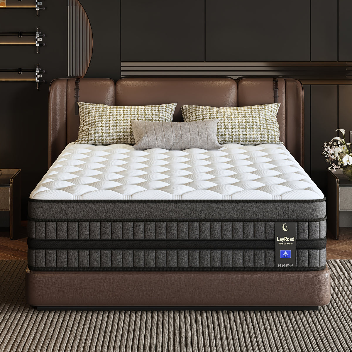 12in/14inch Twin, Full, Queen, King, Mattress Memony Foam And Spring, Medium Firm Mattress For Cooling, Pressure Relief, Edge Support & Motion Isolation Boxed