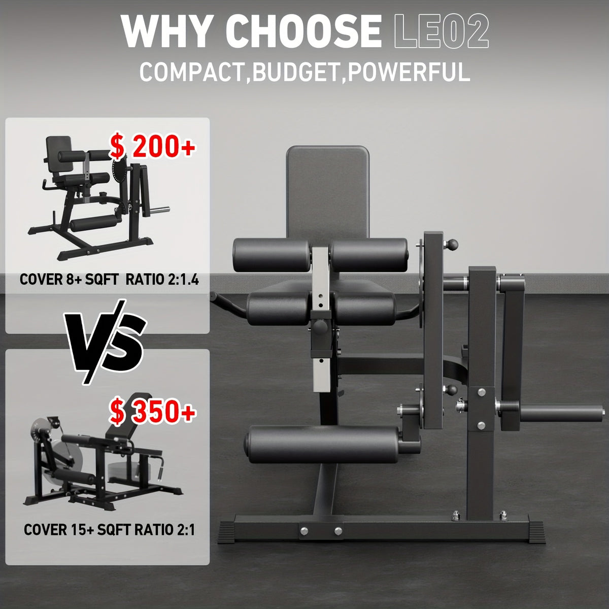 Leg Extension And Curl Machine, Lower Body Special Leg Machine, Leg Rotary Extension for Thigh, Adjustable Leg Exercise Bench with Plate Loaded