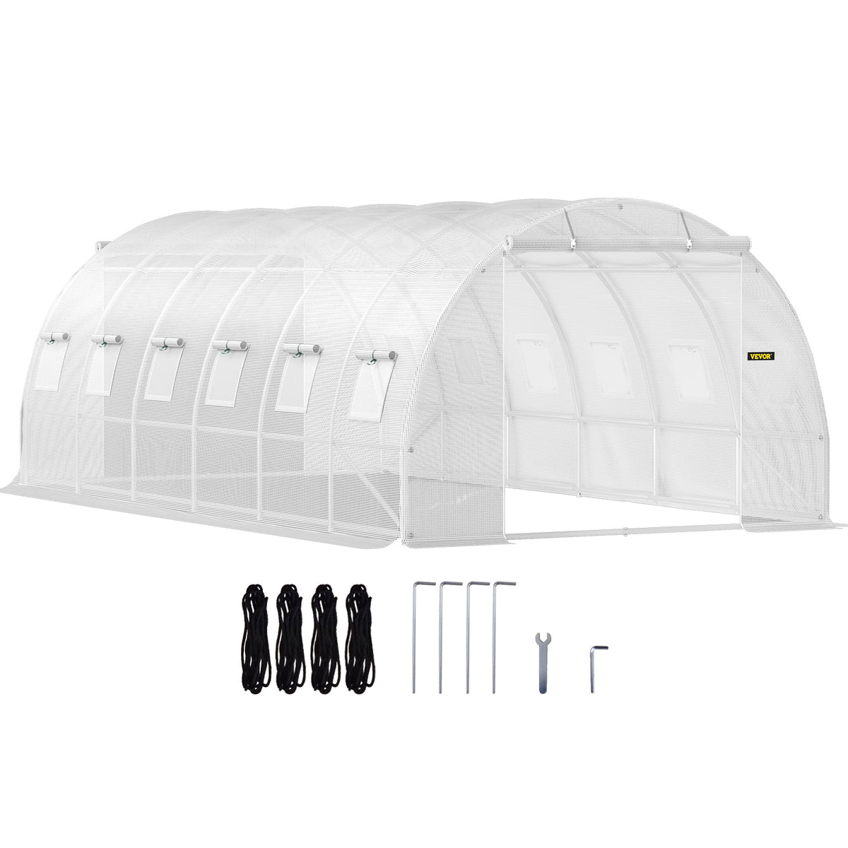 Walk-In Tunnel Greenhouse 20 x 10 x 7 ft by VEVOR — Reinforced Galvanized Structure for Plant Protection