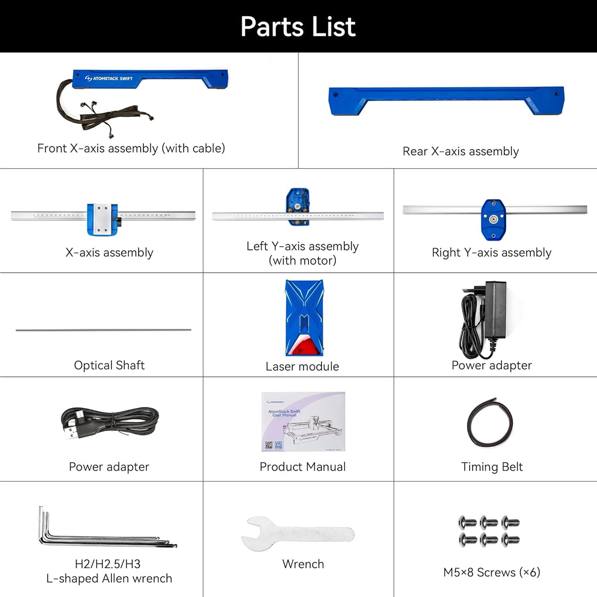 ATOMSTACK Swift Laser Engraver and Cutter Machine - 7W High Power, 300x300mm Work Area, Beginner-Friendly. AI Art Generation & Built-in Project Library, Compatible with Wood, Leather, Acrylic, Coated Metal. Perfect for Crafts, Jewelry Making