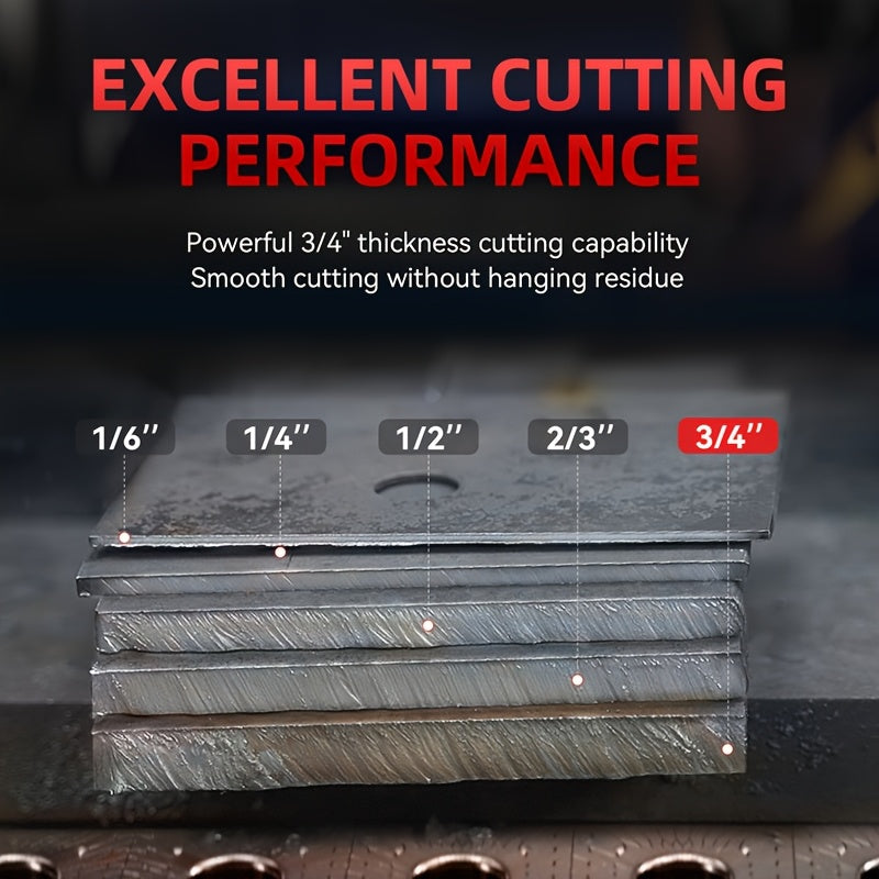 Plasma Cutting Machine 50APM Unguided Arc Plasma Cutting Machine Air Cutting Machine 110/220V Dual Voltage with DC Inverter IGBT, 1/2 Inch Clean Cutting, 3/4 Inch Extreme Cutting, Clearer LCD Display, High-Frequency Non-Contact Metal Cutting Machine