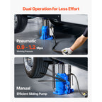 Air Hydraulic Bottle Jack by VEVOR, 32-Ton Pneumatic or Manual Lift from 10 to 16.3 Inches for Trucks and RVs