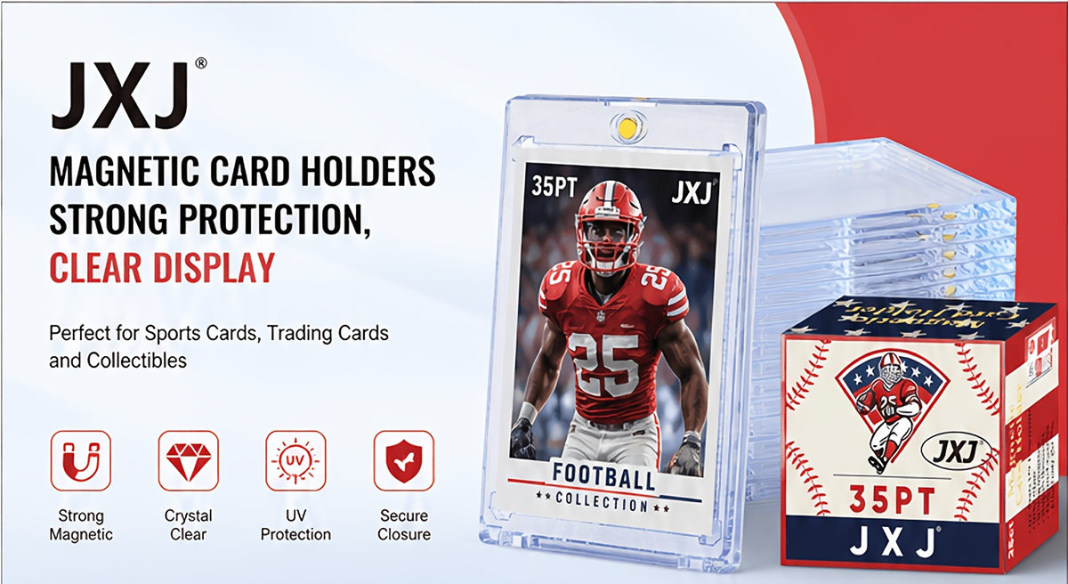 [400ct Magnetic Card Holder] - One Touches for Trading Cards, Hard Plastic Construction, 35pt Thick Card Case Protector for Baseball, And Trading Cards, Perfect Christmas And Halloween Gifts