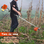 1 Sets 70.87 * 13.78 * 13.78 Inch 52Cc Weed Fuel Power, 2 in 1 Wireless Hedge Trimmer, 2-Stroke Lawn Mower, Hand-Held Lawn Mower