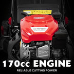 Self Propelled Gas Lawn Mower 21In. 170Cc, Gas Engine 3-In-1 Mulch, Bag, Side Discharge, 6-Position Height Adjustment, Lawn Mower, Self Propelled Lawn Mower, Lawn Care Equipment, Yard Maintenance, Adjustable Height Mower, Versatile Discharge