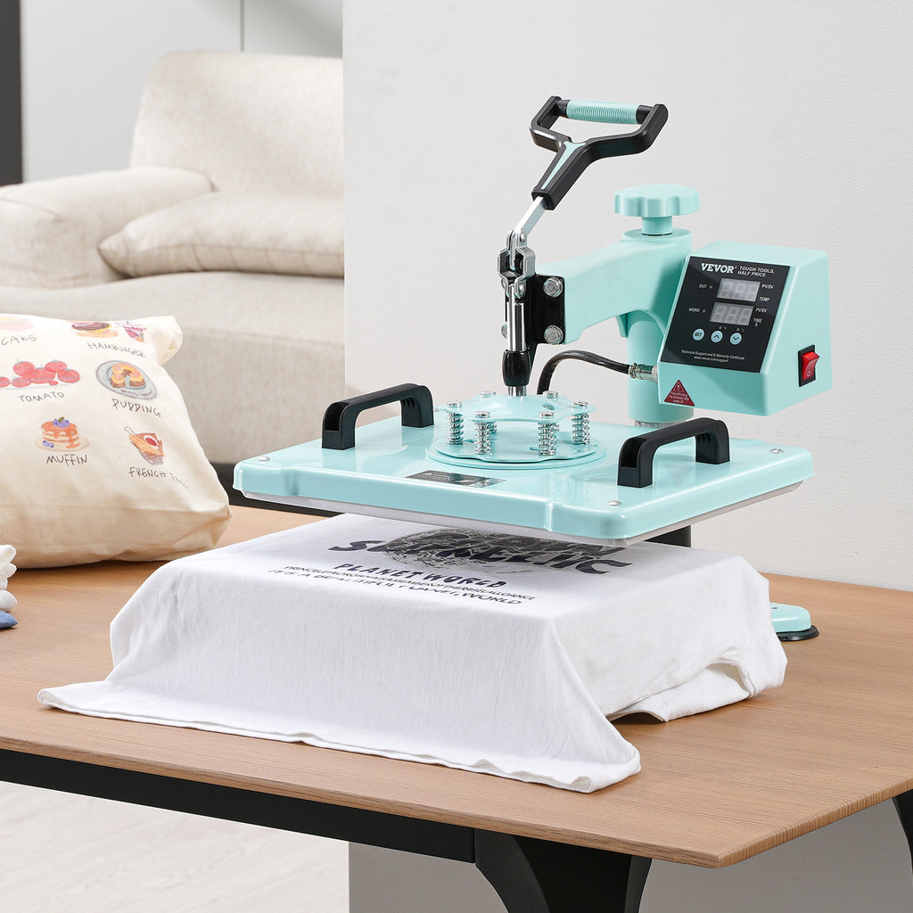VEVOR Heat Press Machine 12x15 in 2 in 1 Heat Transfer Machine for T-Shirts Hats