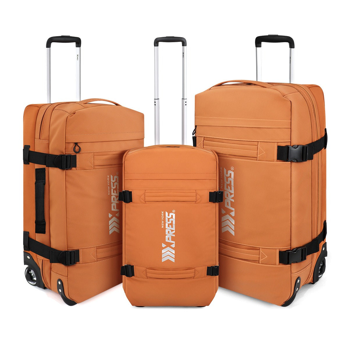 3-Piece Softside Luggage Set 20/26/30in Waterproof Travel Suitcase with 2 Wheels & Telescopic Handle, Durable Trolley Bag for Vacation & Adventure