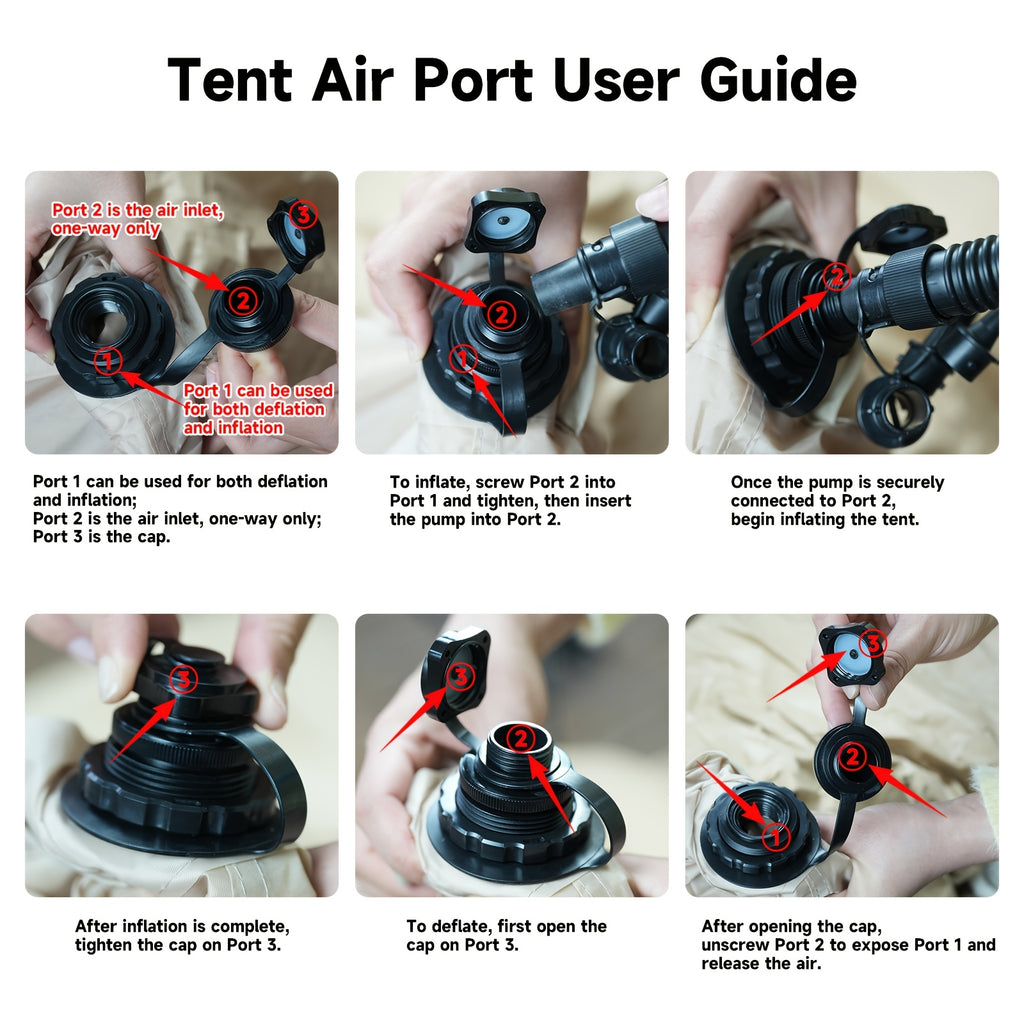 PAKICETUS Quick Setup Inflatable Camping Tent for 4-6 Person Family, Summer Glamping Inflatable House with Breathable Mesh And Quick Air-Flow, Suitable for All Seasons, Outdoor Camping, Hiking, And Backpacking