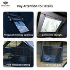 4-6 Person Inflatable Camping Tent - Easy-To-Set-Up Family Outdoor Tent with Sunshade, Windproof, Heat Insulation, And Mosquito Protection. High-Quality Design, Suitable for All Seasons, Includes Storage Bag, Air Conditioning Vent, And Chimney