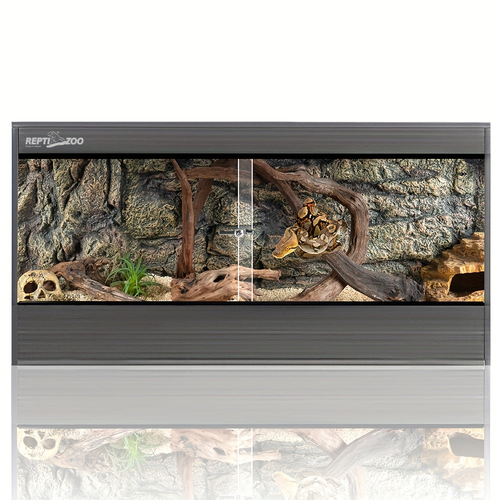 REPTIZOO 48x17x18 PVC Reptile Terrarium for Bearded Dragon