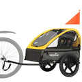 Bicycle Trailer, Double Seat Trailer, Large Tires, Foldable for 1 to 2 People, Maximum Load Capacity 88.18LB