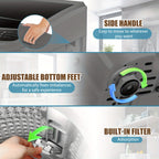 Portable Washing Machine 17.8Lbs/15.6Lbs Large Capacity, Full Automatic Washing Machine with 10 Programs And 8 Water Levels Selections, LED Display, Low Noise, Small Washing Machine for Apartment, Home, Dorms, Apartment Laundry, Compact Laundry Solution,