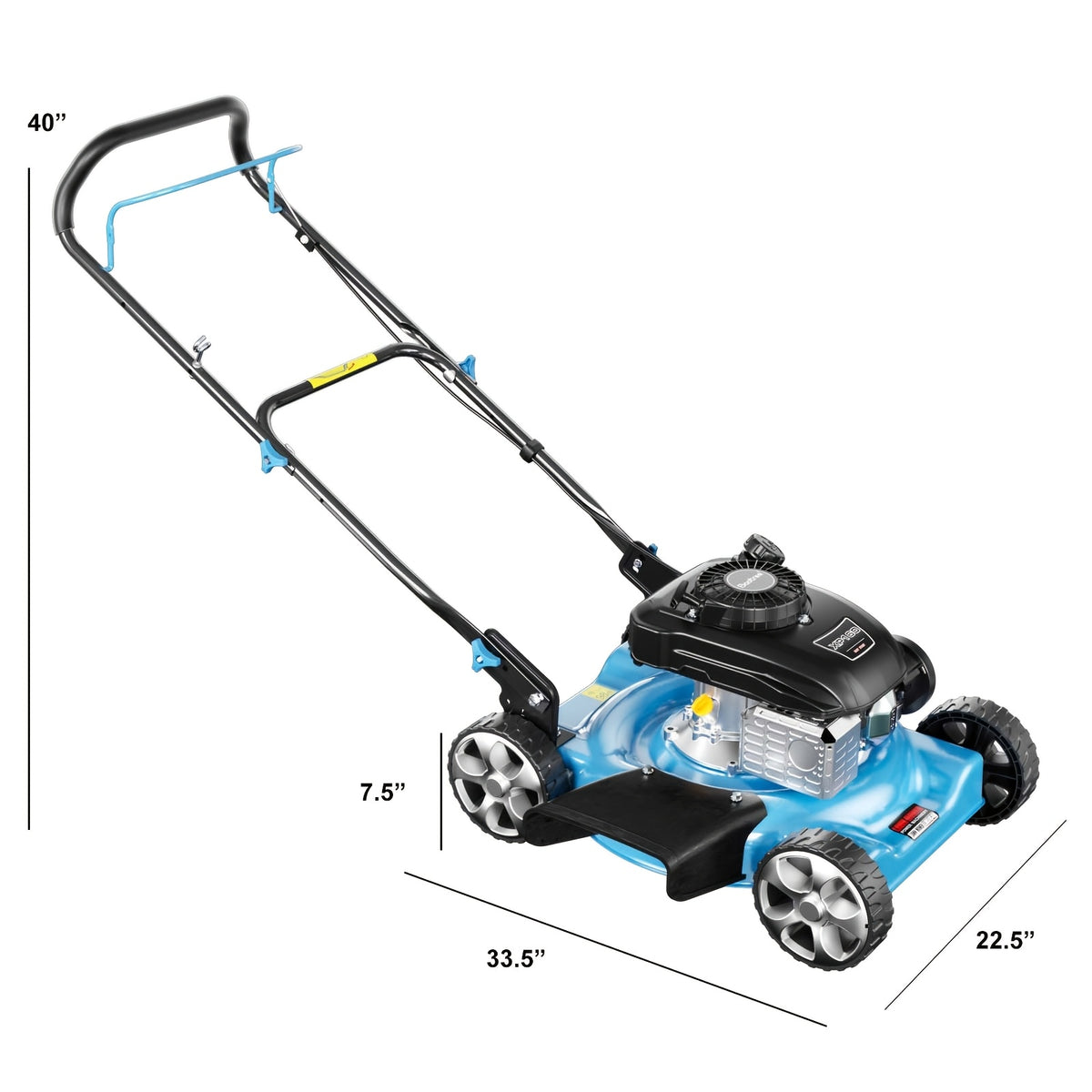 21-Inch Cutting Deck, 144cc 4-Stroke Engine, 2-in-1 Function (Side Discharge/Mulching), Lightweight for Small Yards Under 1/4 Acre (Hand Push) 32-72mm Cut Height, Installation Tools And Castors Included