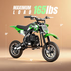 4-Stroke Gas Mini Off-Road Racing Motorcycle, Pocket Motorcycle, Two-Stroke Off-Road Racing Motorcycle, Gasoline-Powered Off-Road Racing Motorcycle, Equipped with Off-Road Tires, Shock Absorbers, Pull Start, Front and Rear Disc Brakes, Top Speed 20 mph-