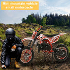 Dirt Bike 50cc Two-Stroke Mini Mountain Motorcycle with Front and Rear Disc Brakes and Top Speed Up to 25 mph