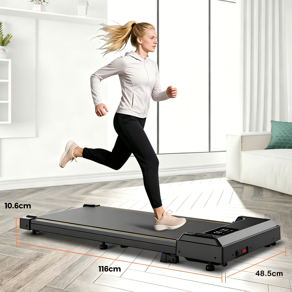 Portable 15% Incline Under Desk Walking Pad Treadmill, 2.5HP Lightweight Home Office Fitness Treadmill, 4-in-1 Walking Pad for Walking And Jogging Quiet, 265Lbs Capacity with Remote Control & LED Display, Walking Training, Weight Loss for Women