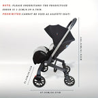 Lightweight Foldable Stroller, Dual-Directional Push with Adjustable Canopy, Metal Frame with Safety Harness, Designed for Newborns, Portable and Airplane-Friendly, Suitable for Outdoor Travel and Holiday Gifting