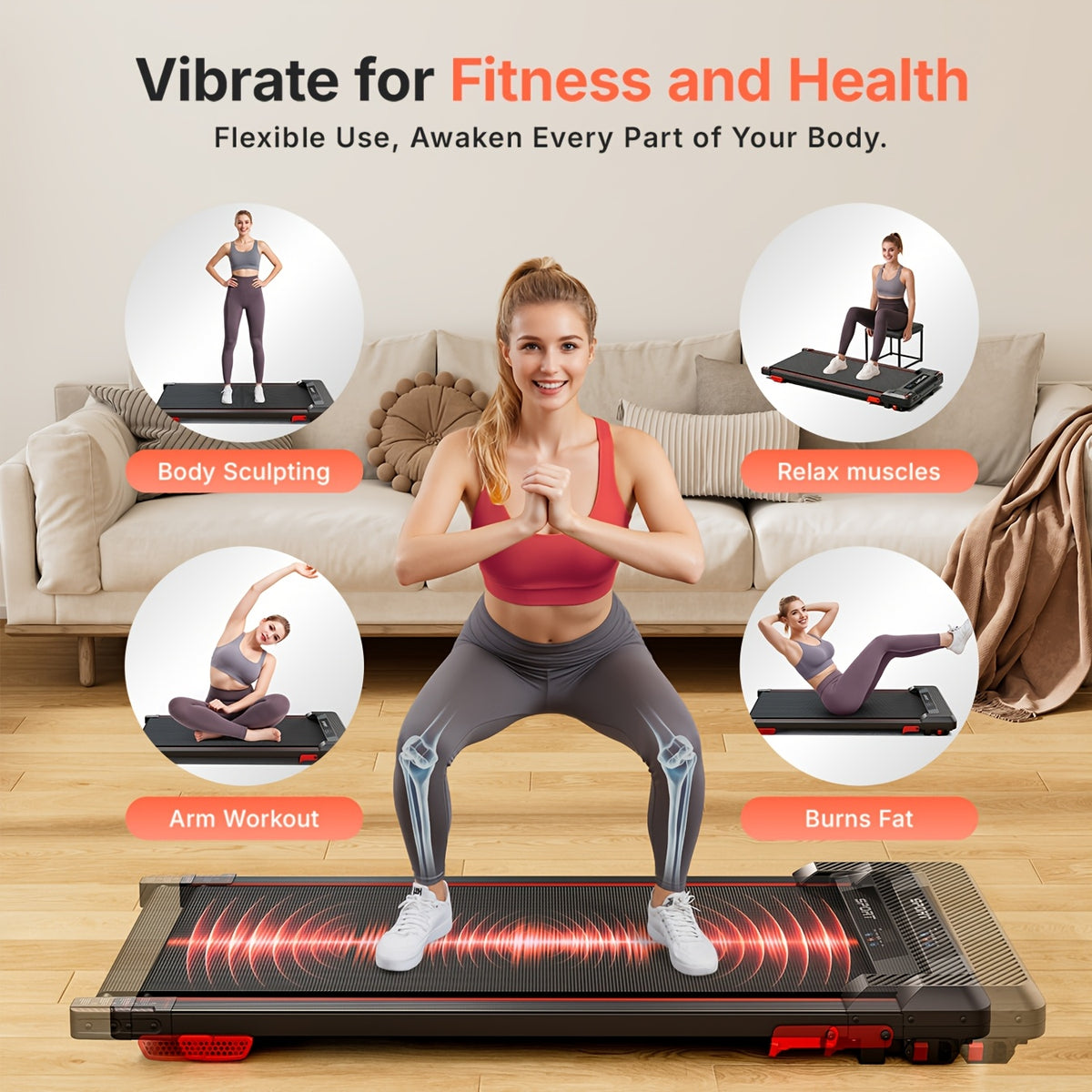 Walking Pad 4in 1 for Walking And Jogging, Under Desk Treadmill for Home Office, Portable Walking Pad Treadmill Under Desk, Desk Treadmill In LED Display, Best for Christmas, Perfect for Thanksgiving