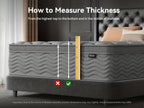 8/10/12 Inch Mattress in Twin, Full, Queen, And King Sizes - Ergonomically Designed, Medium Firm Hybrid Mattress, Offering Luxurious Comfort with Pocket Springs, Grey Quilted Cover, Bed Mattresses