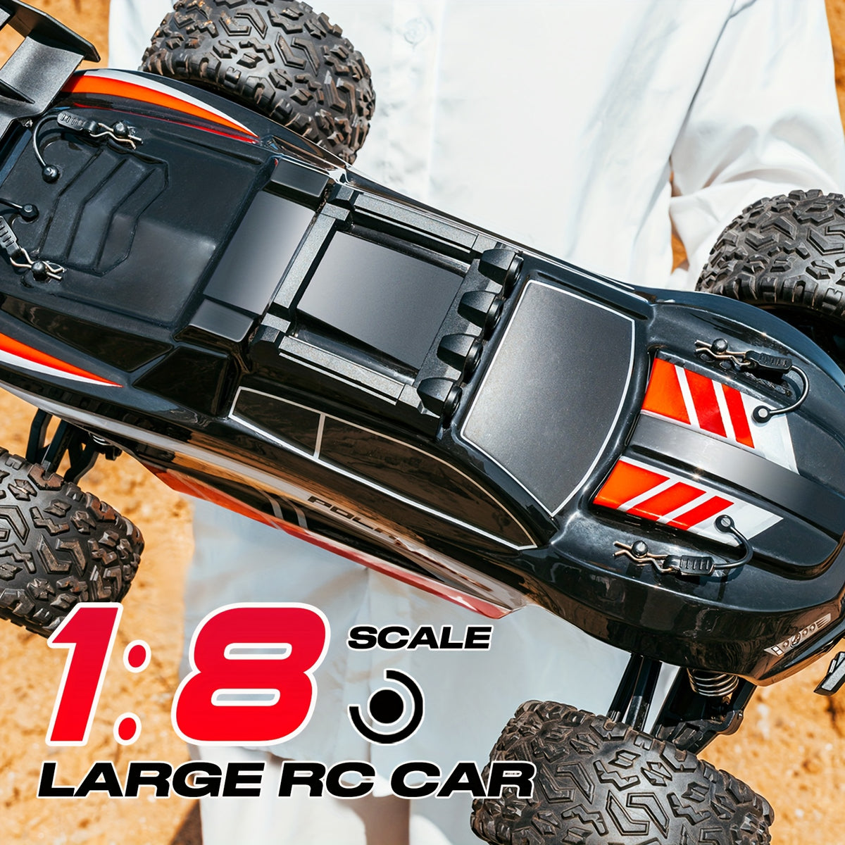 1:8 Full Scale High Speed Off-road Large RC Car, 45KM/H Racing Drifting Truck for Hobbyists, All Terrain Application, LED Headlights, 2600mAh Battery, 2.4Ghz Remote Control, Outdoor Sports Gifts