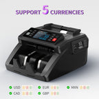 [Black Friday] Mixed Denomination Money Counter Machine, Value Counting, N70 Bill Counter With UV/MG/IR/MT Counterfeit Detection, 3.5" TFT Display Cash Counting Machine, Office Supplies, Black Friday