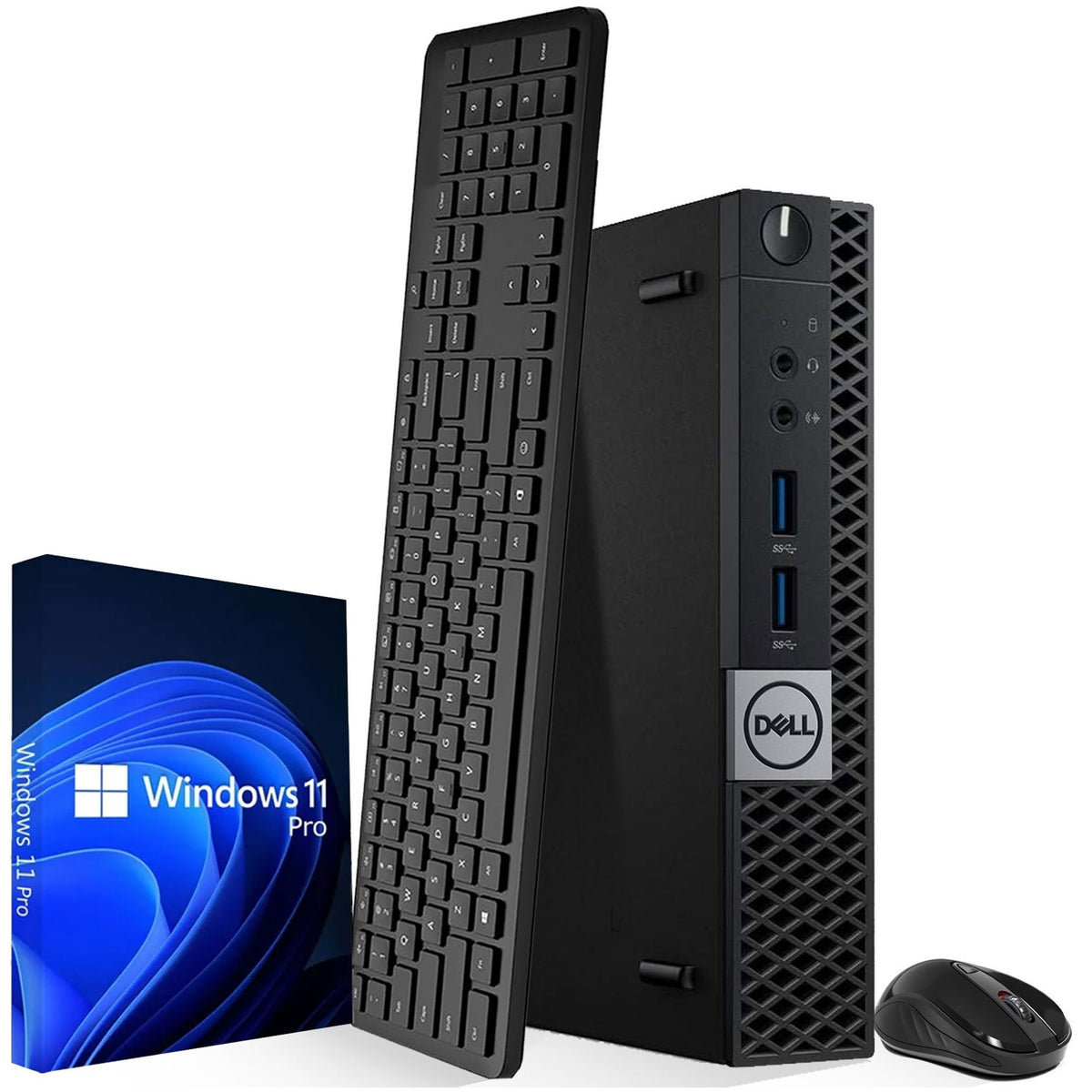 Dell OptiPlex 3050 Tiny | Desktop Computer Mini PC | Intel Core i5-6500T 6th Gen Quad-Core Processor | DDR4 RAM | Solid State Drive (SSD) | Wireless Keyboard & Mouse | WiFi | Windows 11 Pro (Renewed)