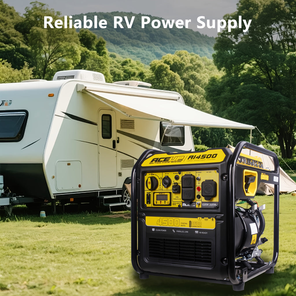 Portable Inverter Generator — Aceup Energy AI4500 4500W Gas Model for RV Camping and Home Use