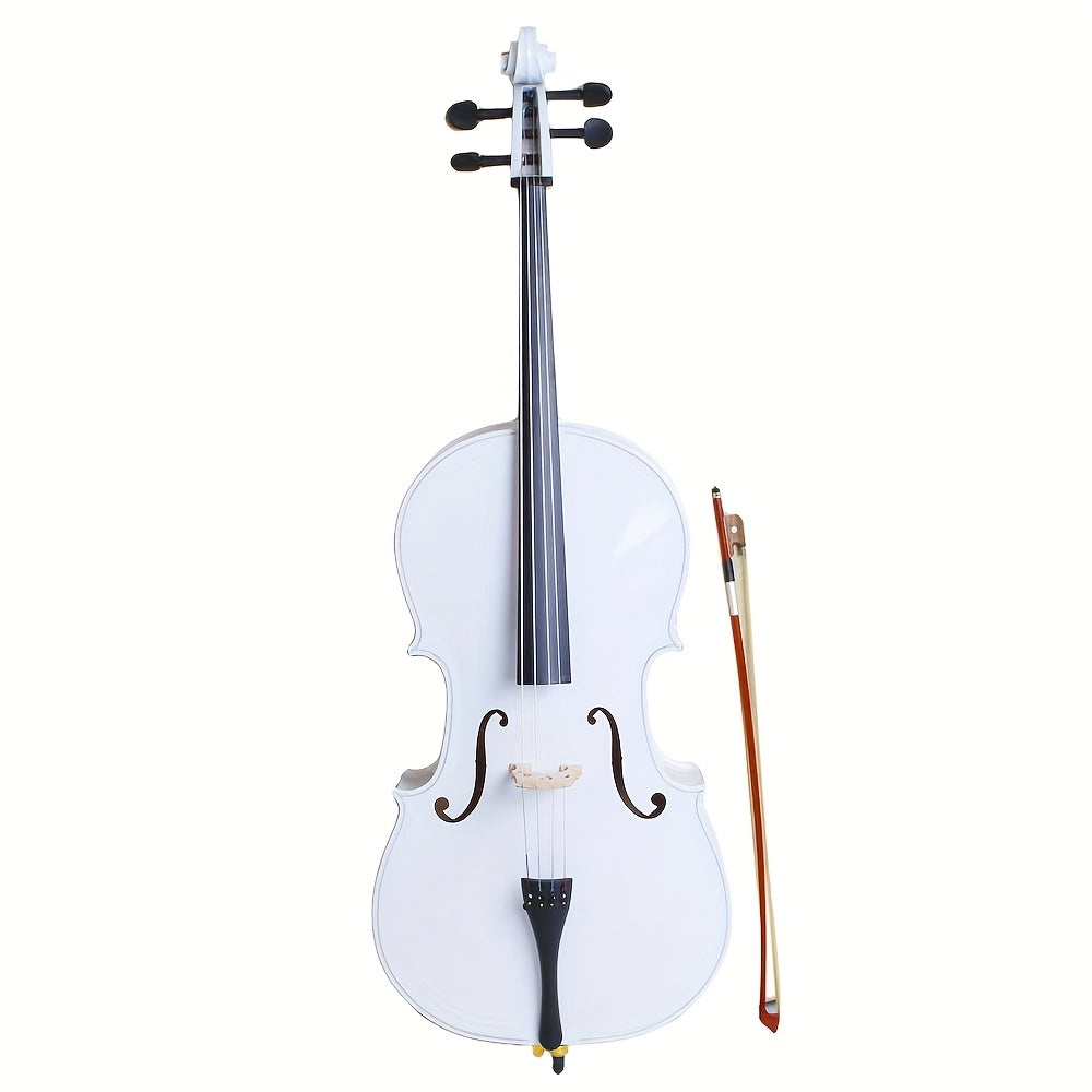 Full-Size Acoustic Cello Set by Glarry, 4/4 Beginner Instrument with Padded Carrying Bag and Bow
