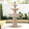 Outdoor Pineapple Italian Water Fountain - 45" H Floor Bubbler Garden Waterfalls Fountain, 3 Tiered Cascading Freestanding Garden Fountain for Indoor, Yard, Lawn And Garden Decor