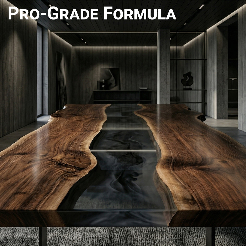 Deep Pour Epoxy Resin by POURLA, 3 Gallon Kit for 2–4 Inch River Tables and Casting Projects