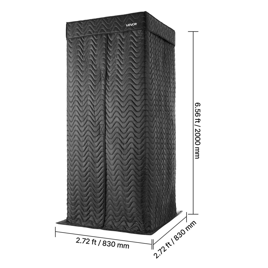 VEVOR 6.56 ft Portable Vocal Booth Recording Booth with Travel Bag for Voiceovers