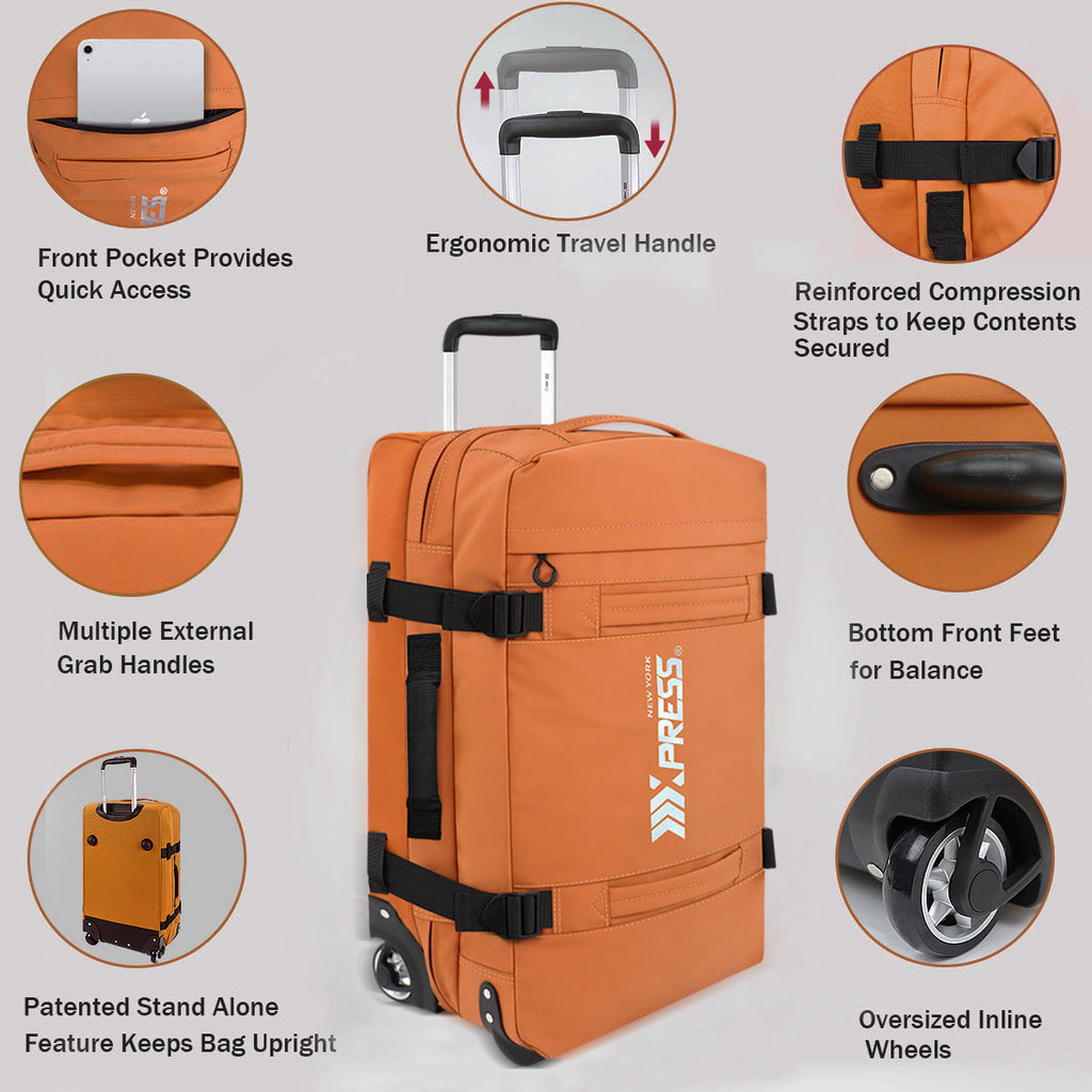 3-Piece Softside Luggage Set 20/26/30in Waterproof Travel Suitcase with 2 Wheels & Telescopic Handle, Durable Trolley Bag for Vacation & Adventure