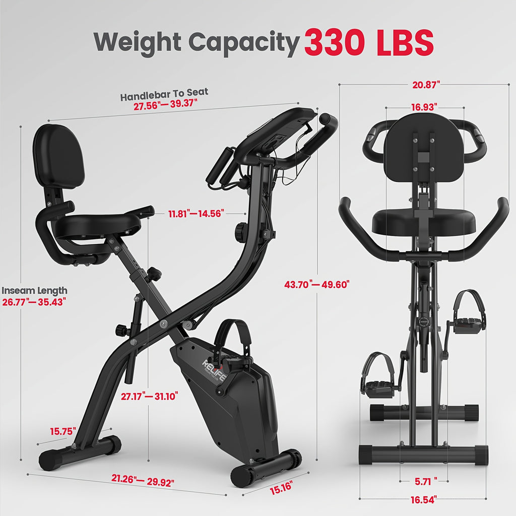 RELIFE Exercise Bike, Magnetic Indoor Cycling Bike, Ultra-Quiet Resistance, Tablet Mount & Ergonomic Seat Cushion, Home Gym Stationary Cycle for Cardio for All User, Indoor Bike/Brake Pad Stationary Bike, for Family, with Comfortable Saddle