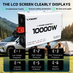 LVYUAN Power Inverter, 10, 000 W (Peak), 12V DC to 110V/120V AC Converter, Suitable for Homes, Rvs, Boats, Off-Grid Solar Systems, And Vehicles. Features USB Charging Ports, 4 AC Power Outlets, Dual USB Ports, an LCD Display, And A Remote Control