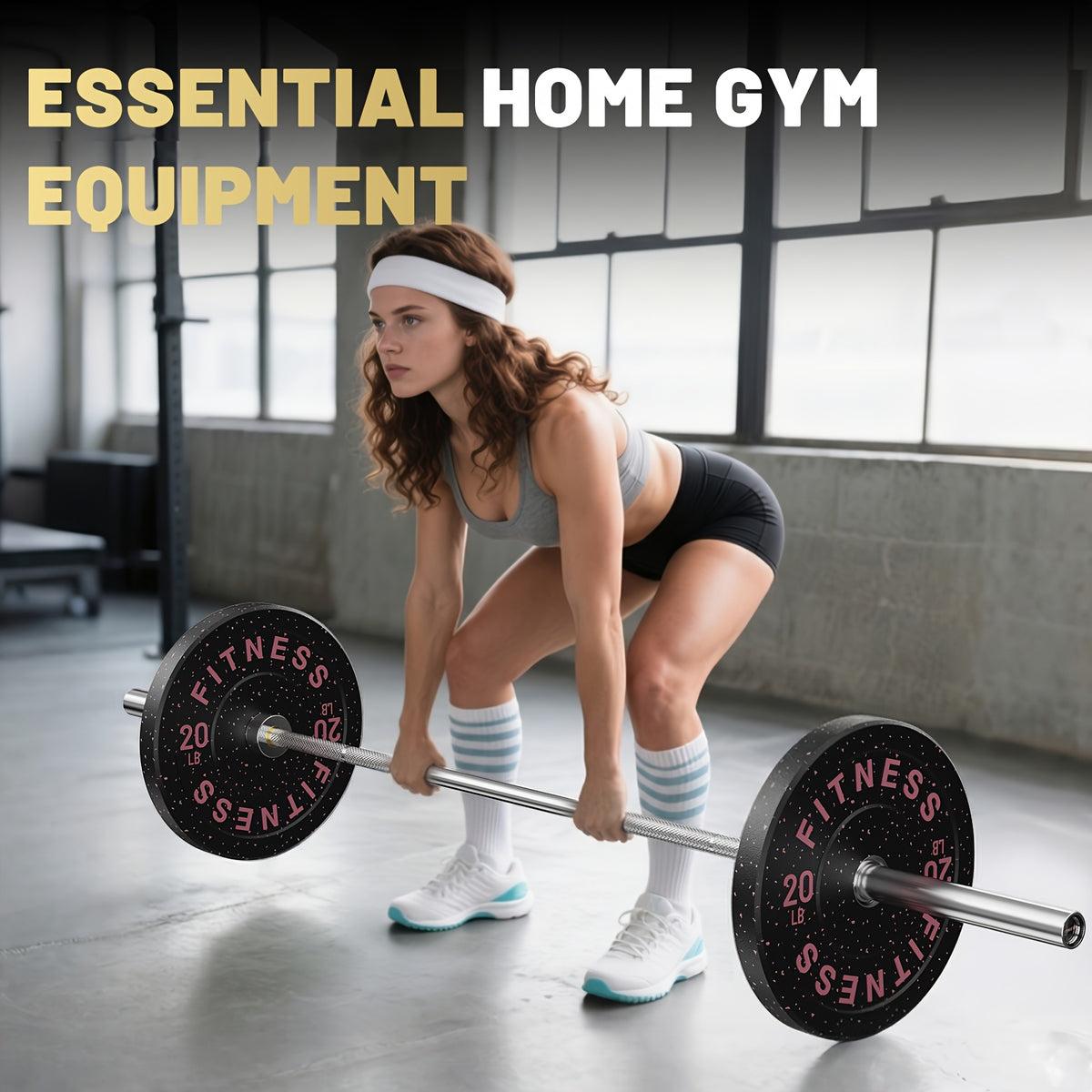 High Bounce Bumper Plates, 2-Inch Weight Plates for Weight Lifting And Strength Training, Colored Rubber Weight Plates for Home Gym