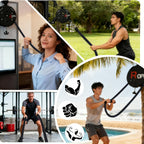 Endless Rope Trainer, Portable Cable Pulley System, Pulley Cable Machine System with Adjustable Resistance, Home Gym Equipment for Grip, Arms, Back, Body Coordination Exercises
