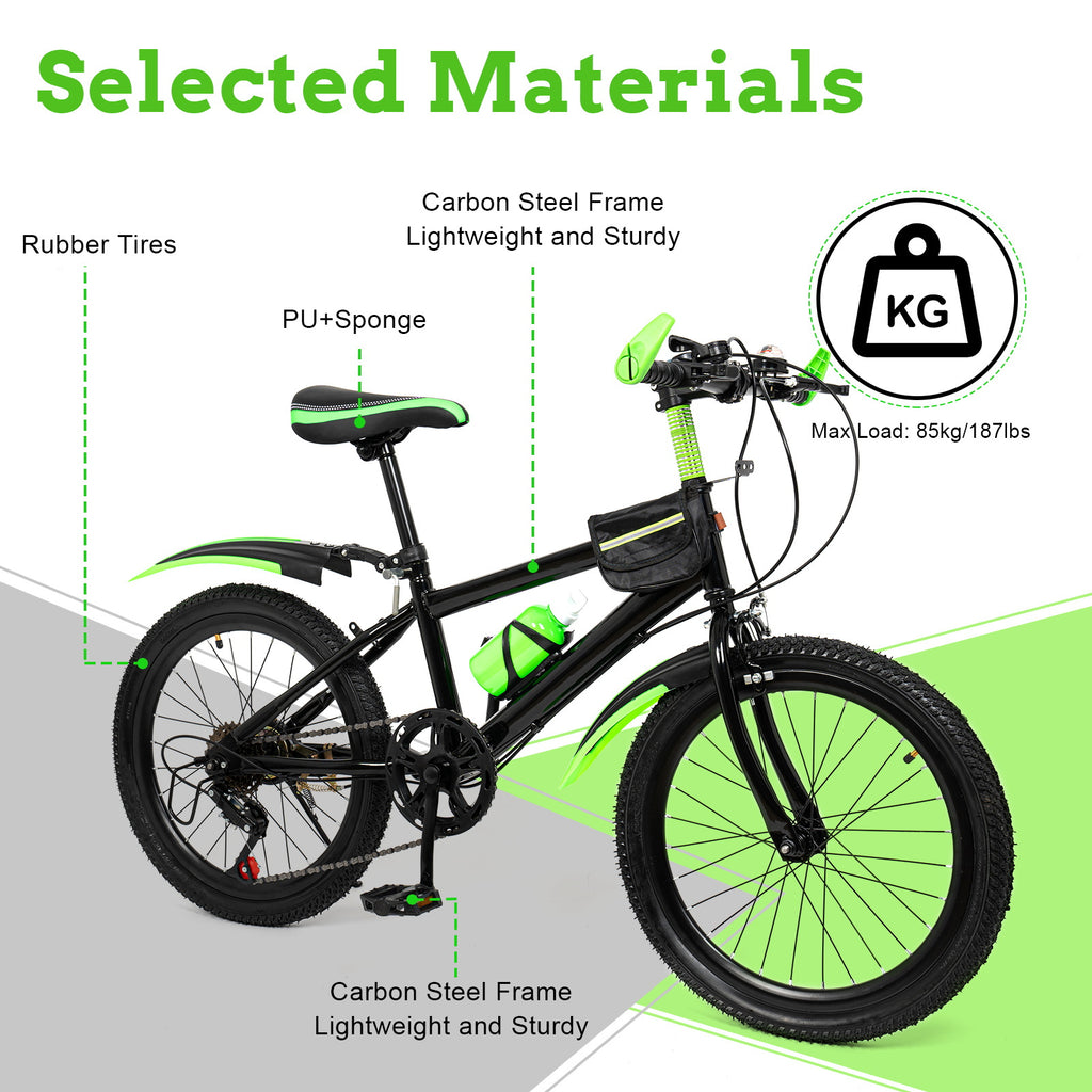 20 Inch Mountain Freestyle BMX, Multi-speed Transmission, Maximum Load Capacity Of 49.4gal, Suited for User 4.26 to 4.9 Feet Tall to Ride On Various Roads, Such As Rugged Roads, Muddy Roads, Grasslands, Mountain Roads, Wetlands, Etc(NOTICE SIZE)