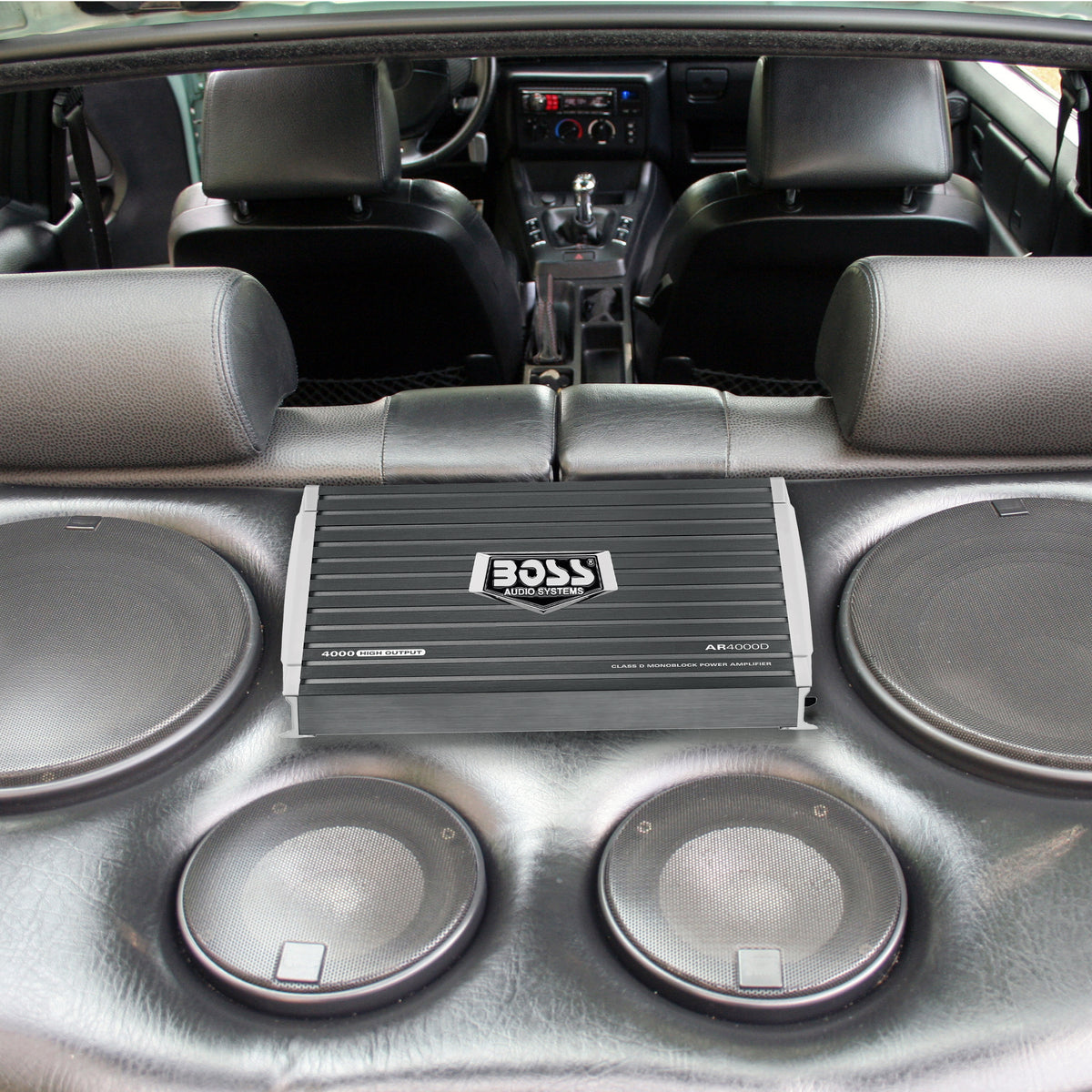 Boss Audio Systems AR4000D Armor 4000 Watt Monoblock Class D 1-Ohm Stable Car Audio Amplifier Amp with Mosfet Power Supply and Remote Control