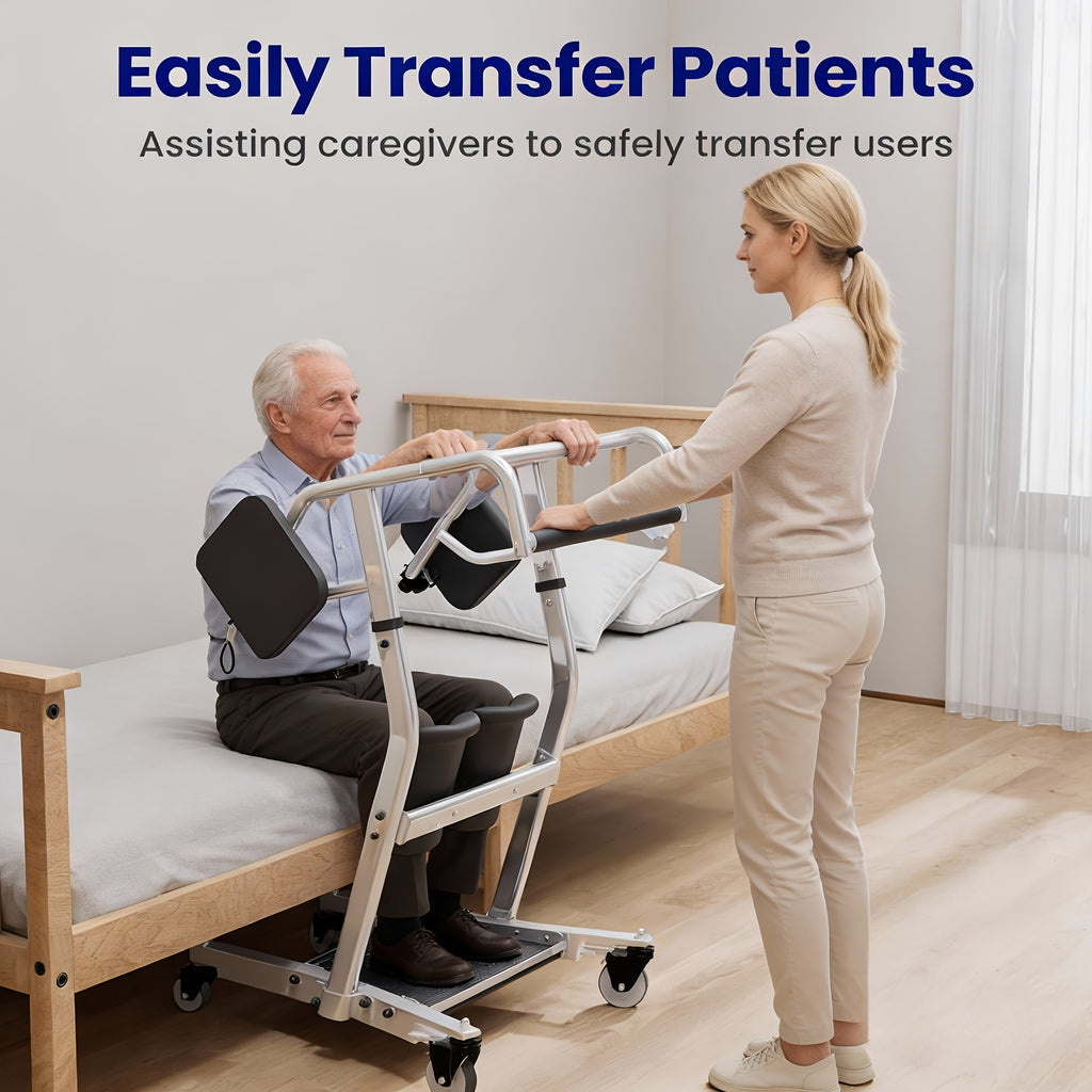 Sit to Stand Lift, Stand Assist Lift for Elderly, Patient Transport Unit, Stand Lift Assistance for Muscle Building & Fall Prevention, Standing Transfer Device for Home Care Use