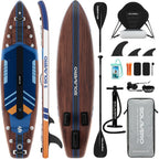 Inflatable Paddle Board, 10'6"/11'/11'6", Inflatable Stand Up Paddle Board with Additions, Non-Slip Inflatable Kayak with Phone Bag, Foot Safety Lanyard for Fishing Surfing Yoga