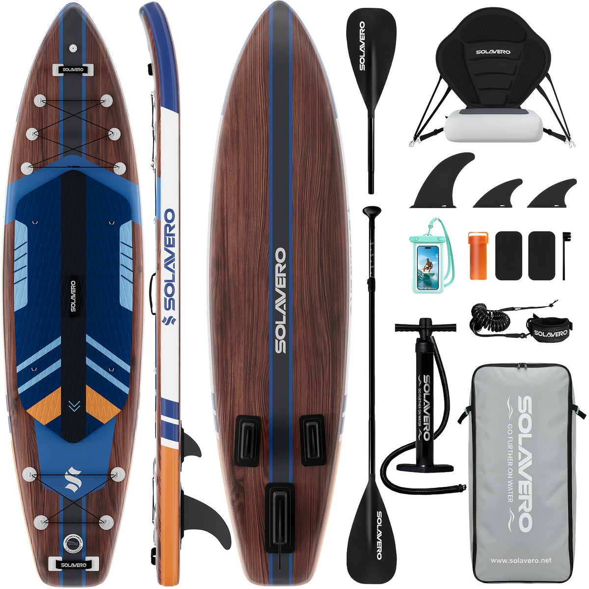 Inflatable Paddle Board, 10'6"/11'/11'6", Inflatable Stand Up Paddle Board with Additions, Non-Slip Inflatable Kayak with Phone Bag, Foot Safety Lanyard for Fishing Surfing Yoga