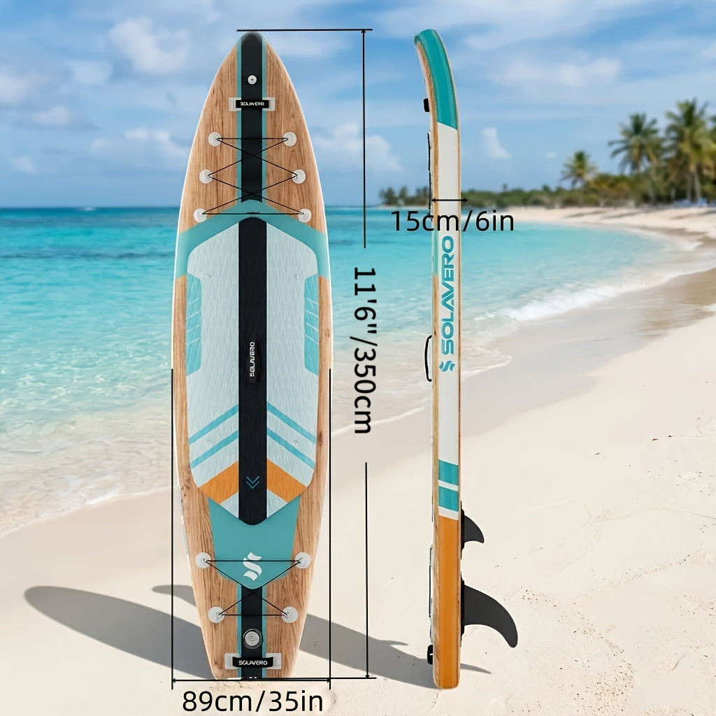 11'6'' Inflatable Paddle Board With Premium SUP Board Accessories, Paddle Board With Anti-Slip EVA Deck For Youth&Adults Of All Skill Levels, SUP Board With Seat For Yoga, Fishing, Surf
