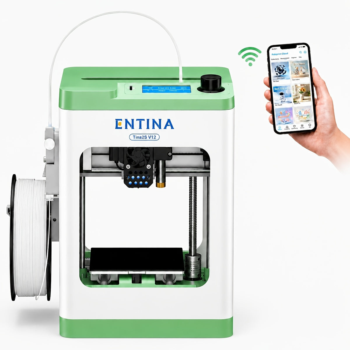 [Wi-Fi Cloud Printing] 3D Printer Machine Tina2S V12, Impresora 3d Featuring Wi-Fi Cloud Printing Function, Fully Assembled And Automatically Leveled 3D Printer, Suitable for Beginners, with High Precision Printing And Reduced Waste